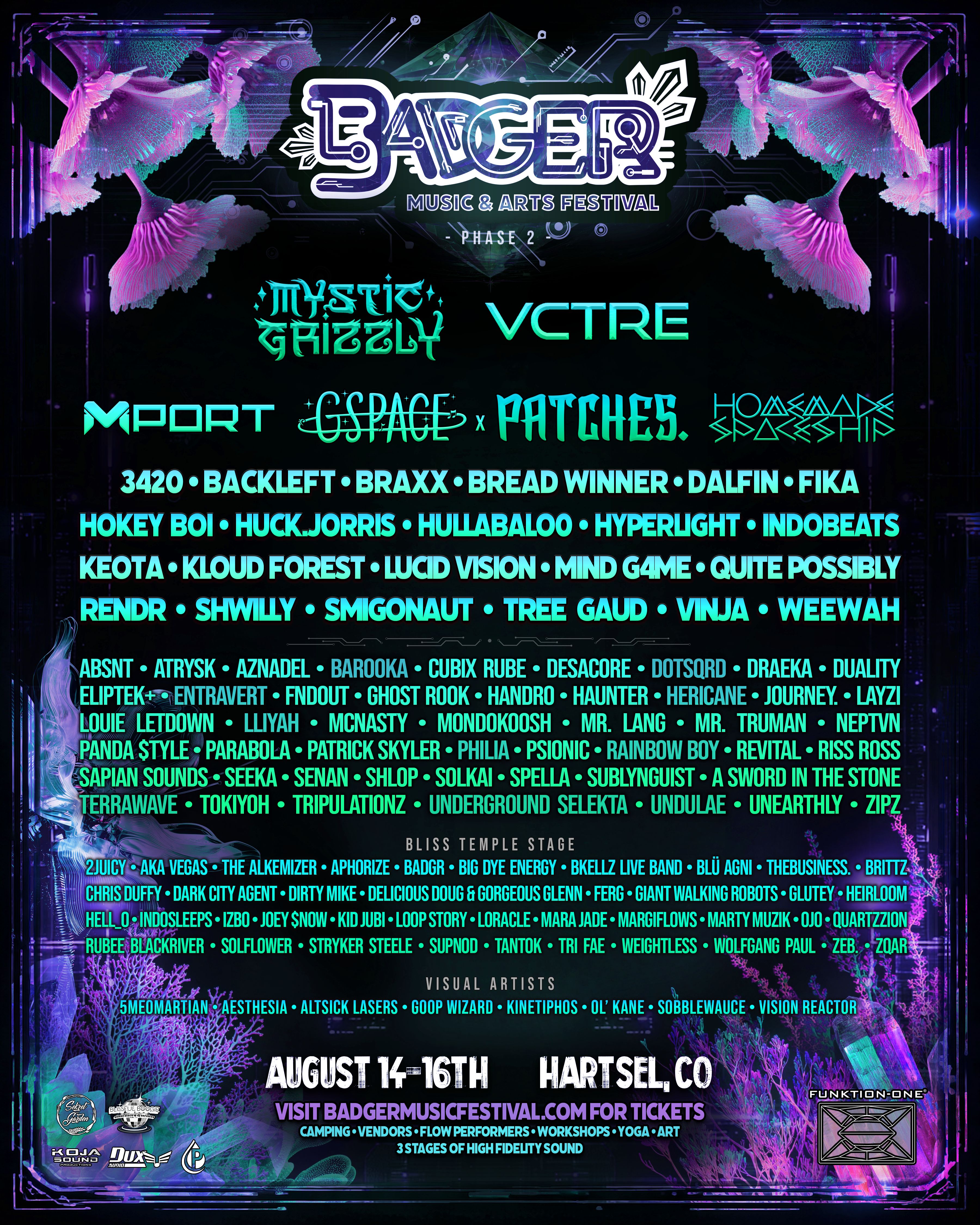 Badger Music & Arts Festival 2026 Lineup