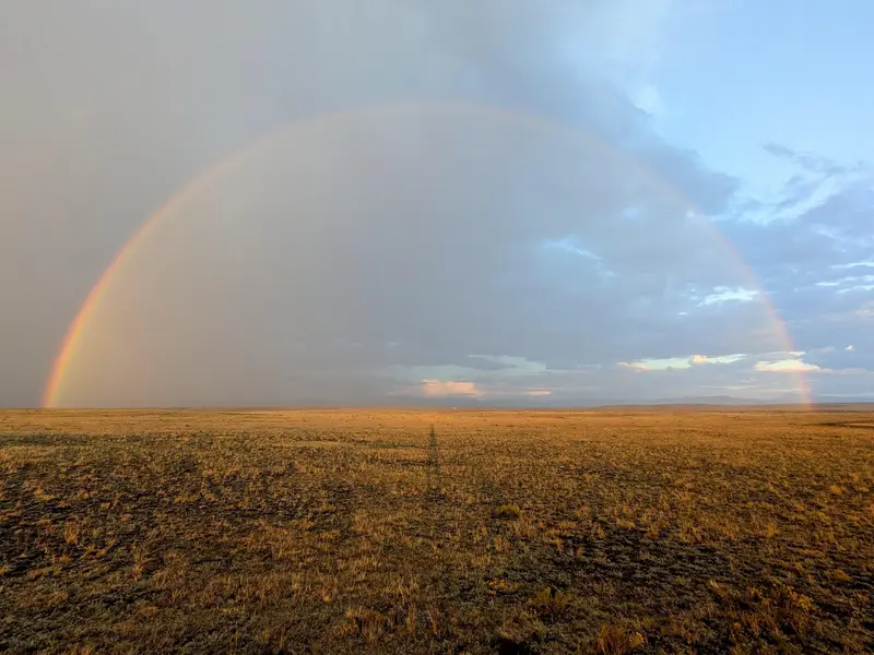 Double rainbow over Badger festival grounds