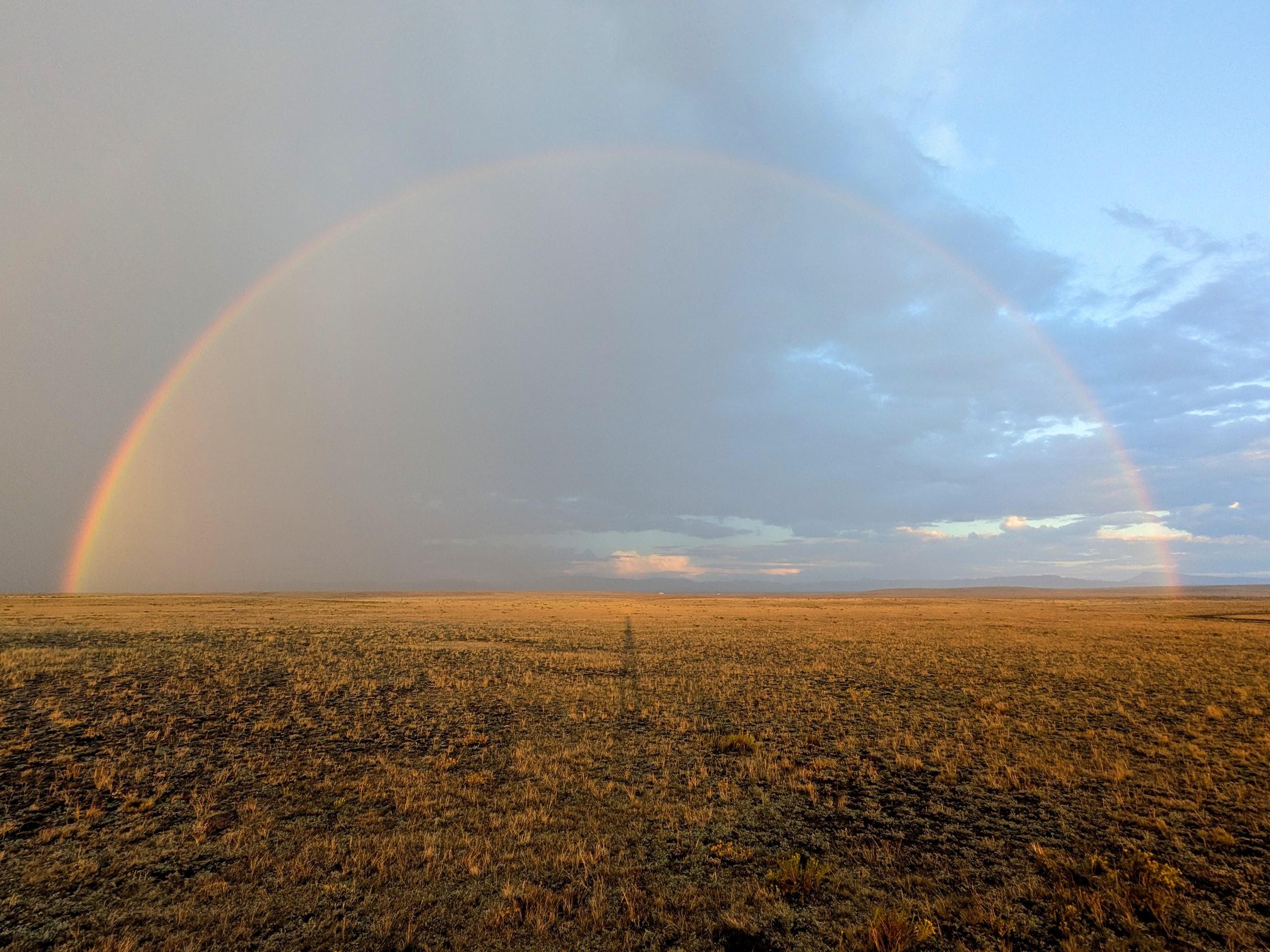 Double rainbow over Badger festival grounds